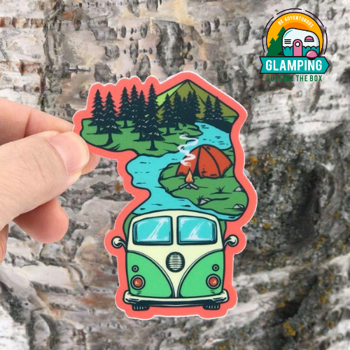 Camping Van Sticker